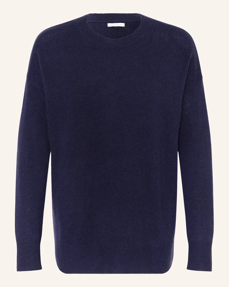 Mrs & HUGS Cashmere-Pullover Dunkelblau