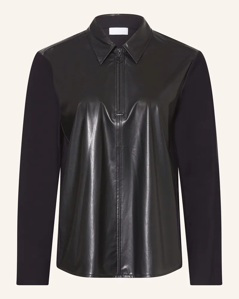Sportalm Blusenshirt Im Materialmix schwarz Schwarz