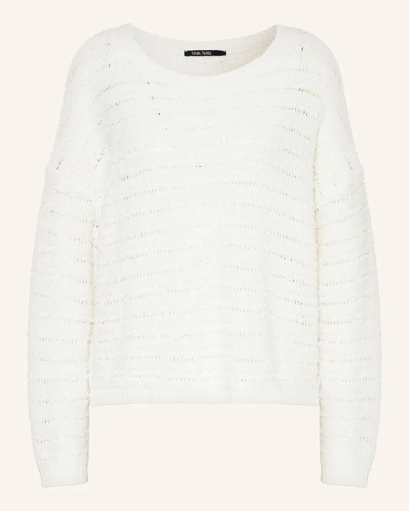 MARC AUREL Pullover mit Pailletten Weiss