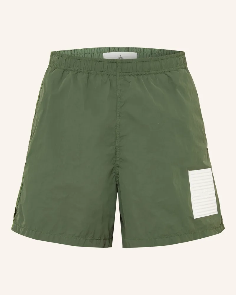 Stone Island Badeshorts Oliv