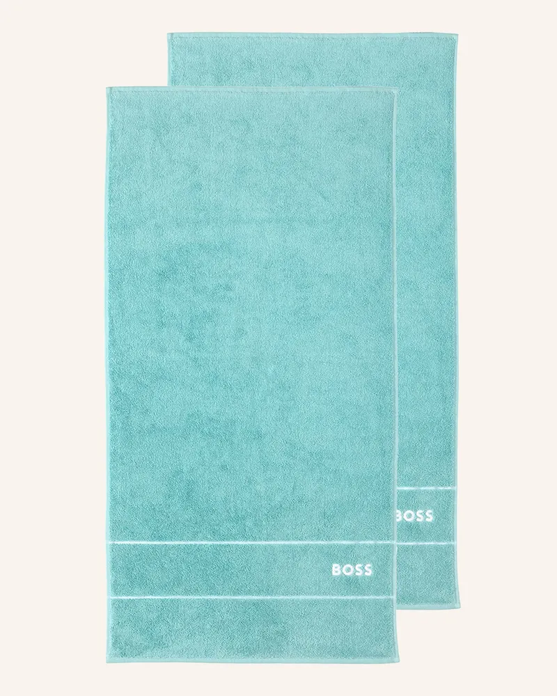 HUGO BOSS Handtuch 2er Set PLAIN Türkis