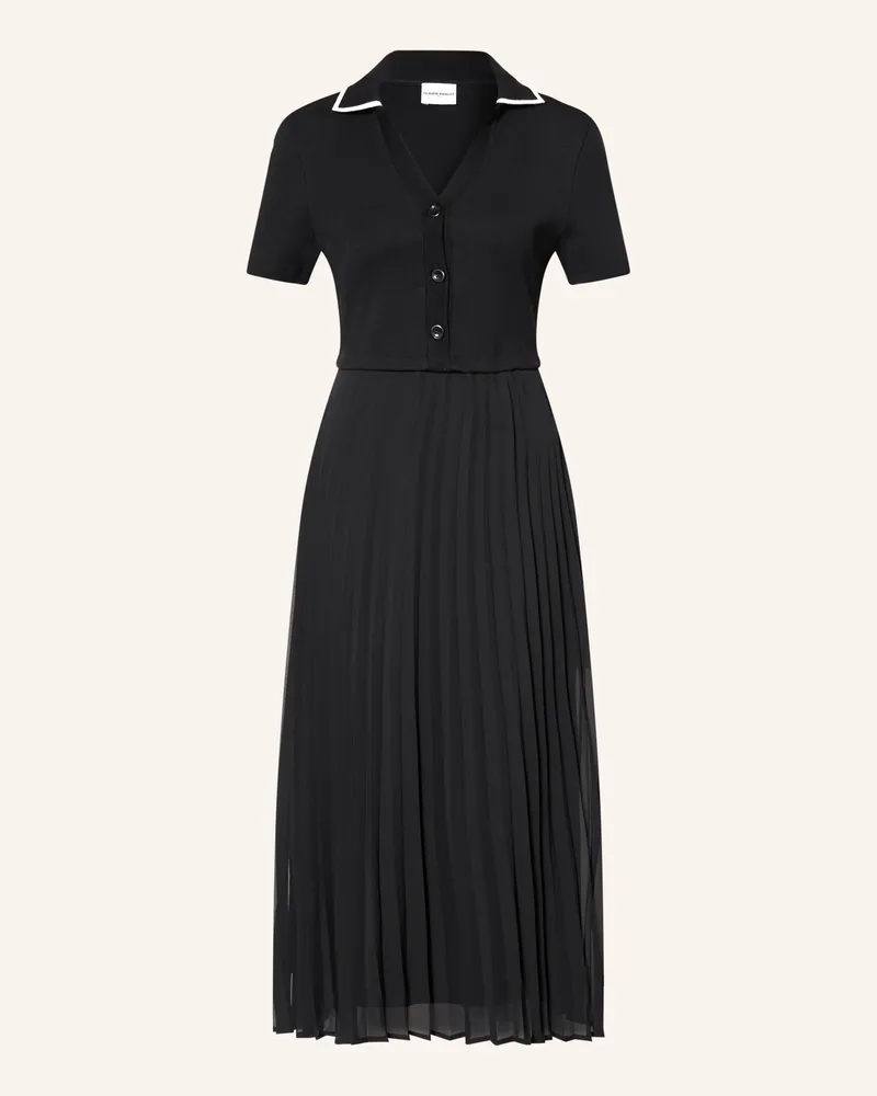 Claudie Pierlot Kleid Im Materialmix Mit Plissees schwarz Schwarz