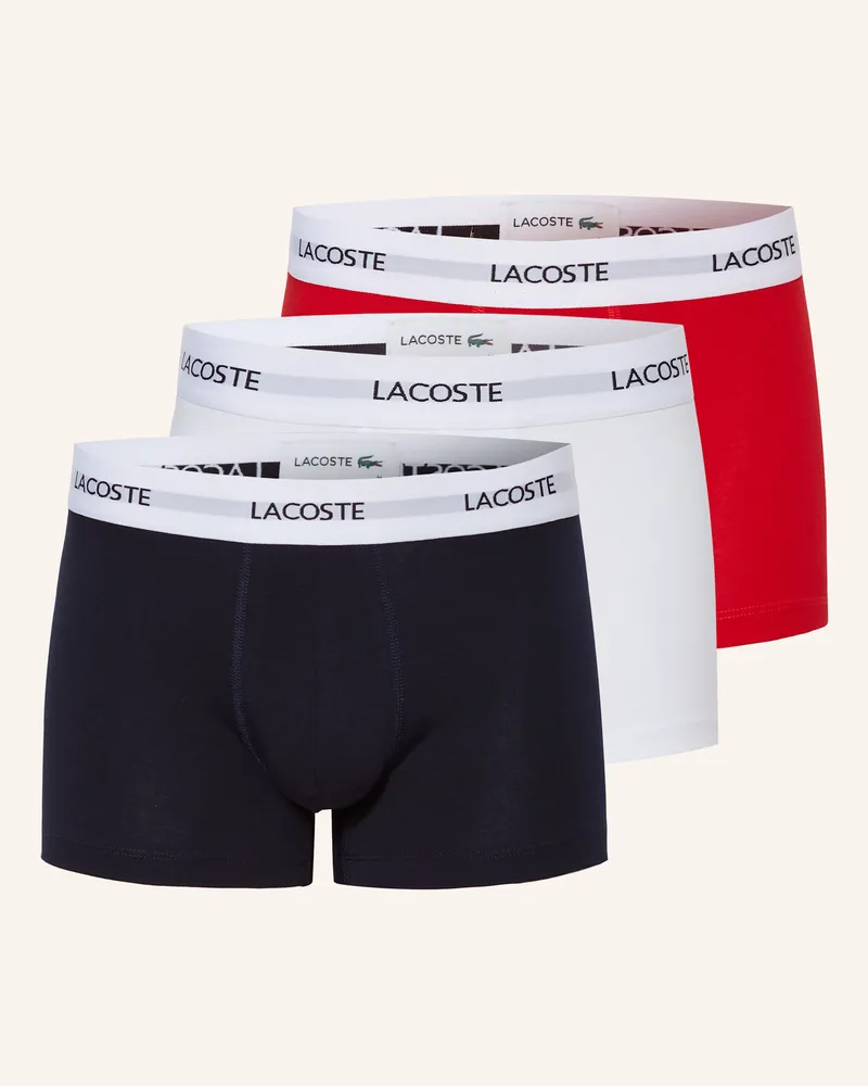 Lacoste 3er-Pack Boxershorts Weiss