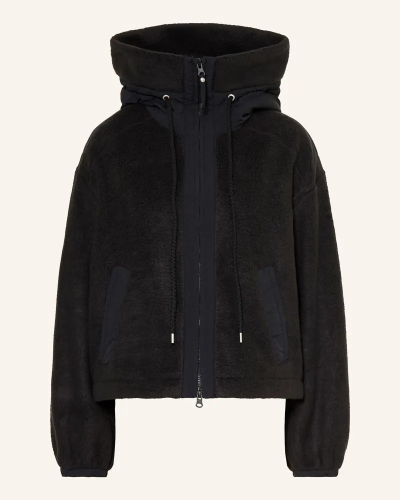 Parajumpers Teddyfell-Jacke Kisha Im Materialmix schwarz Schwarz