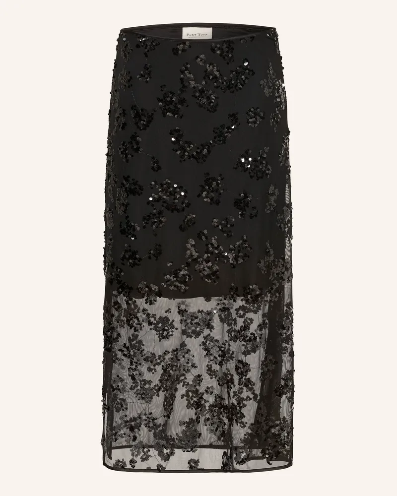 Part Two Rock Vivikapw Mit Pailletten schwarz Schwarz