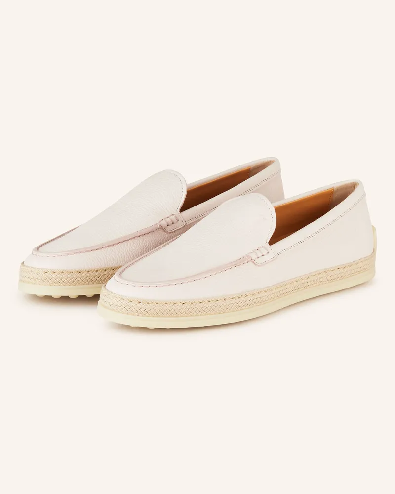 TOD'S Loafer Gomma Rafia rosa Hellrosa