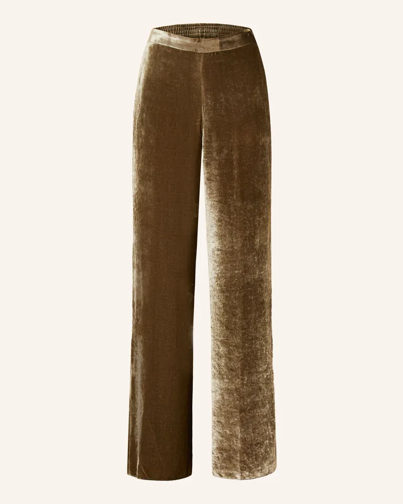 Etro Samthose gruen Oliv