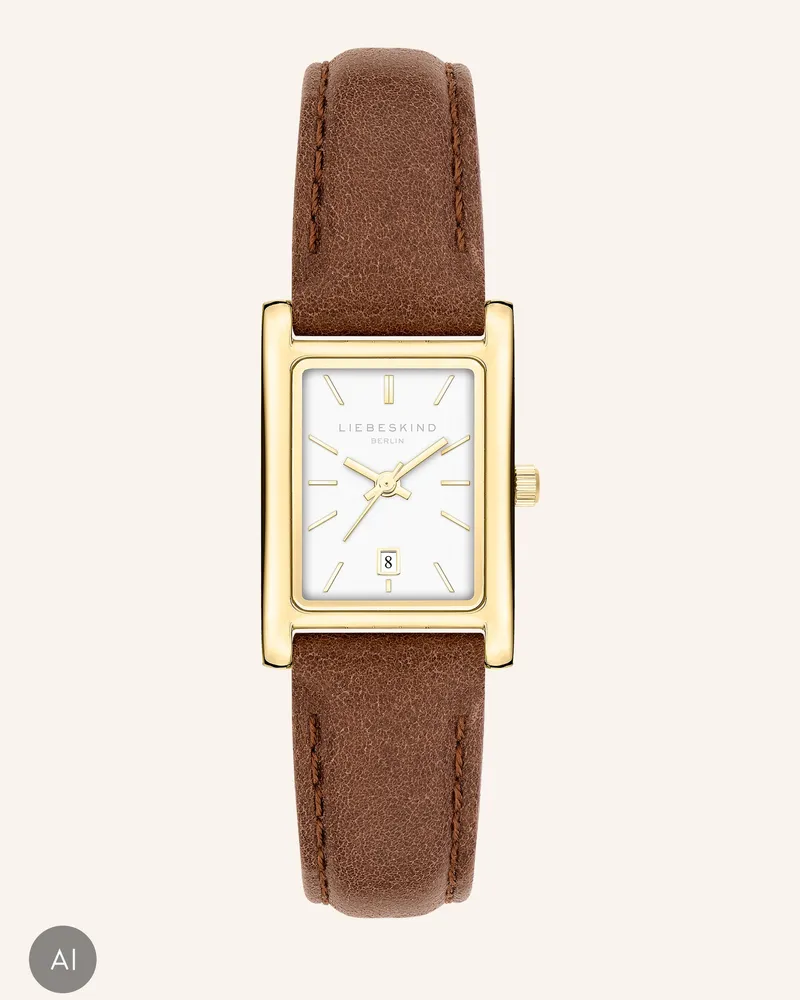 Liebeskind Armbanduhr  Aus  Echtleder braun Braun