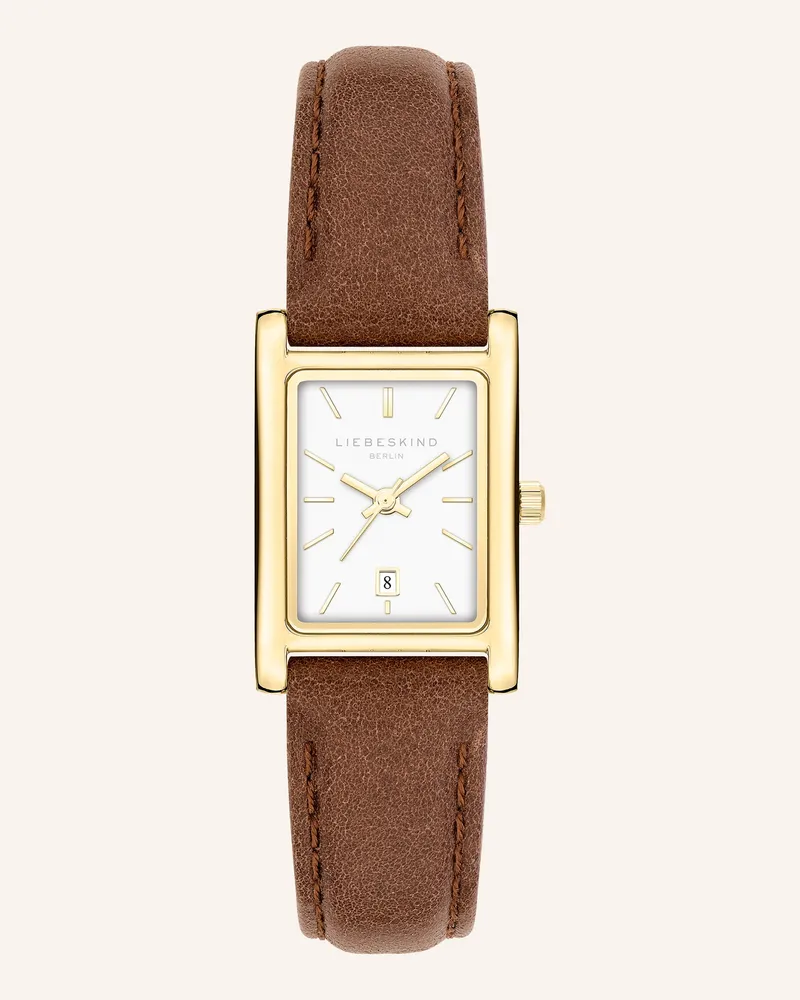 Liebeskind Armbanduhr  Aus  Echtleder braun Braun