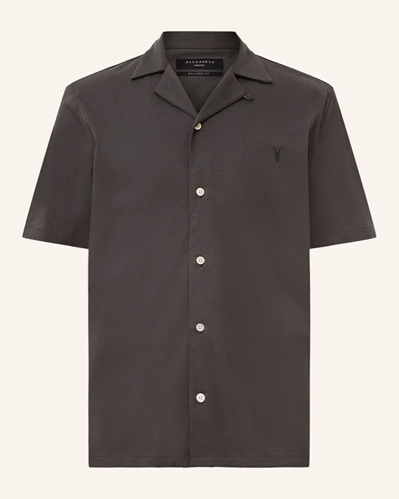 AllSaints Resorthemd Hudson Relaxed Fit grau Grau