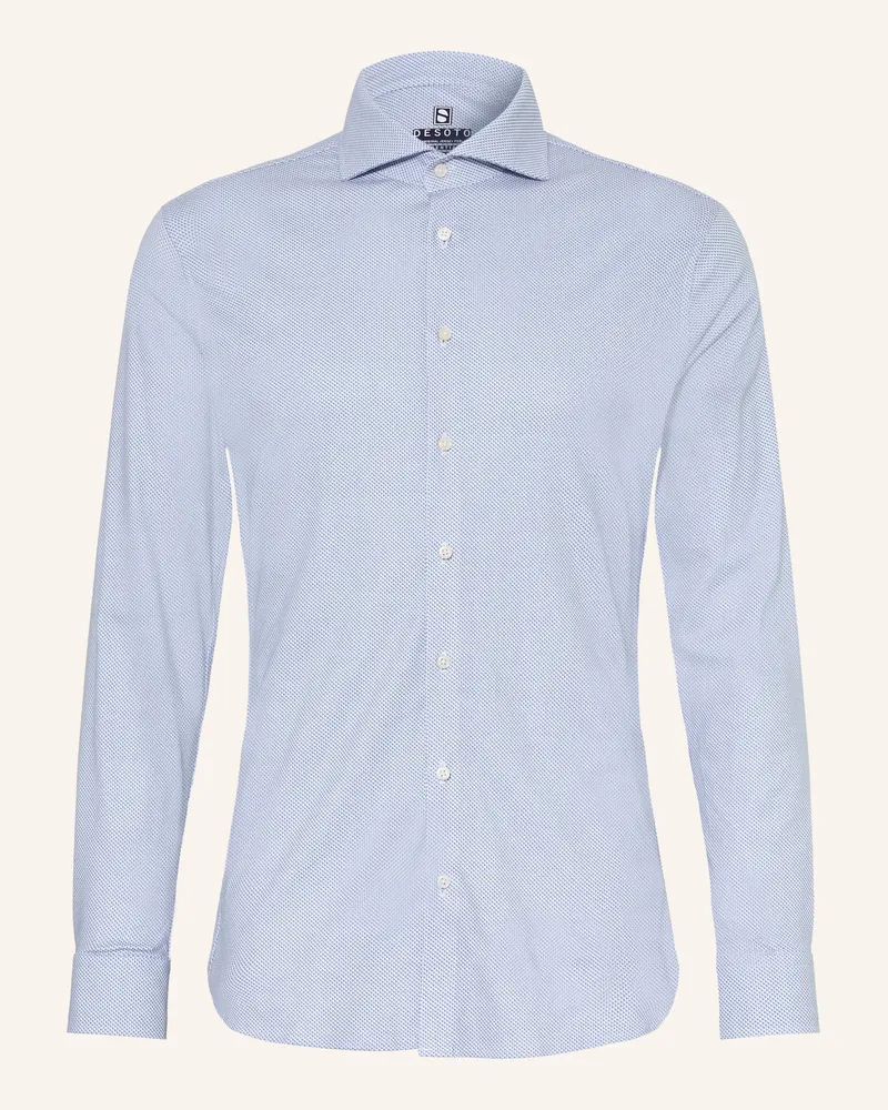 DESOTO Jerseyhemd Slim Fit blau Hellblau