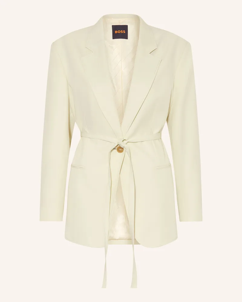 HUGO BOSS Blazer Jalara weiss Hellgrün
