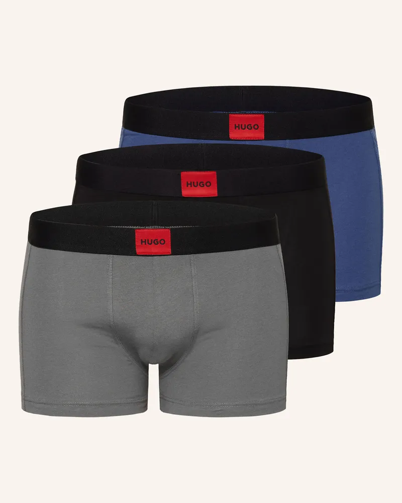 HUGO BOSS 3er-Pack Boxershorts Galaxy schwarz Blau