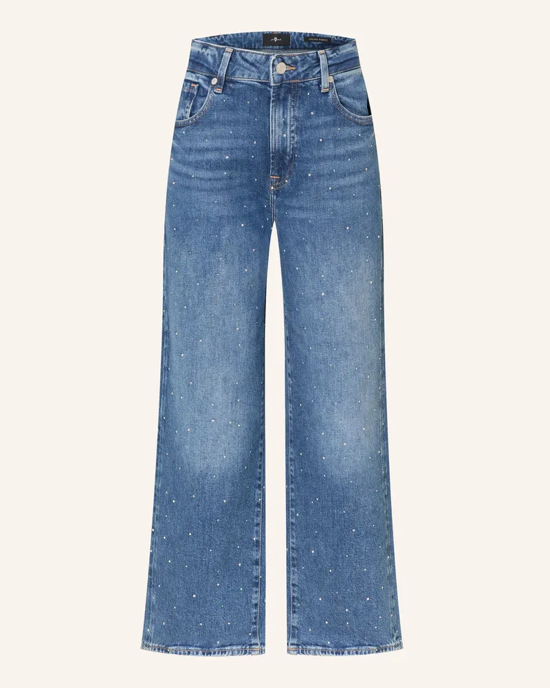 7 for all mankind Straight Jeans Stovepipe Mit Schmucksteinen blau 3nk