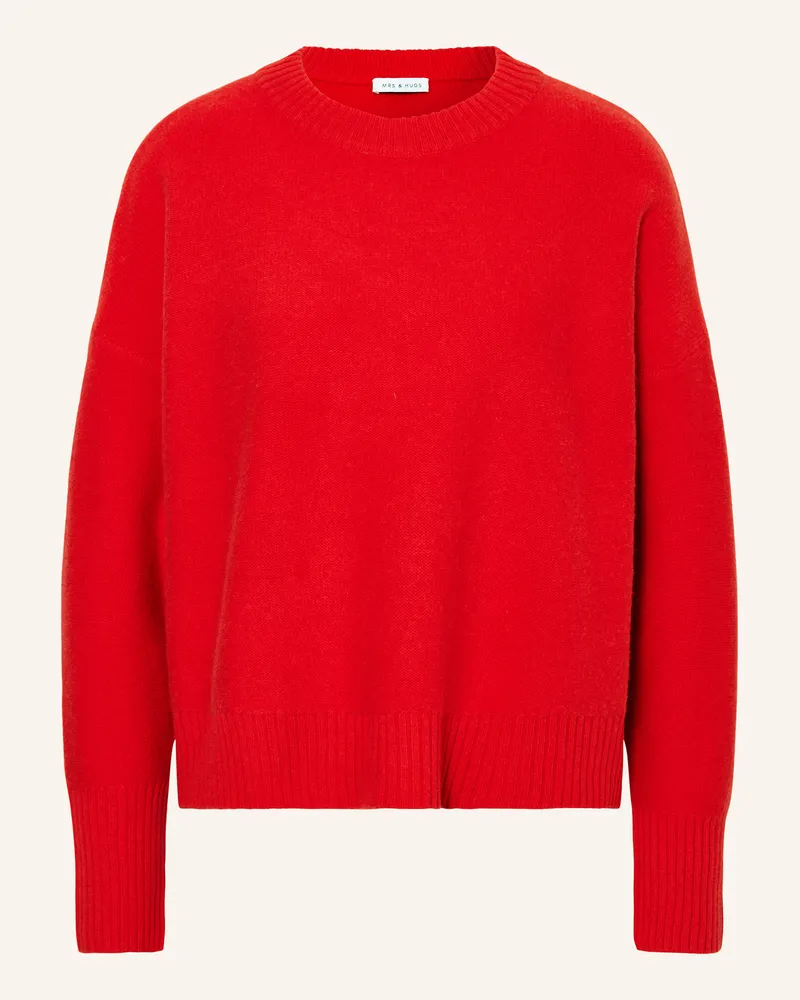 Mrs & HUGS Pullover rot Rot