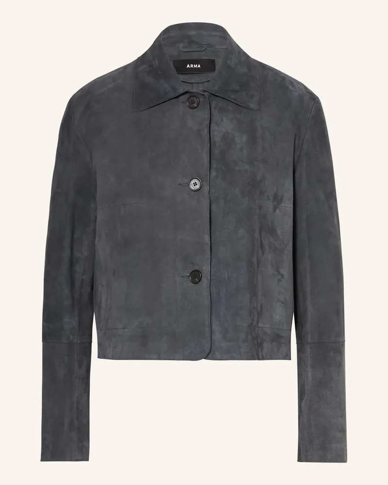 Arma Lederjacke blau Dunkelgrau