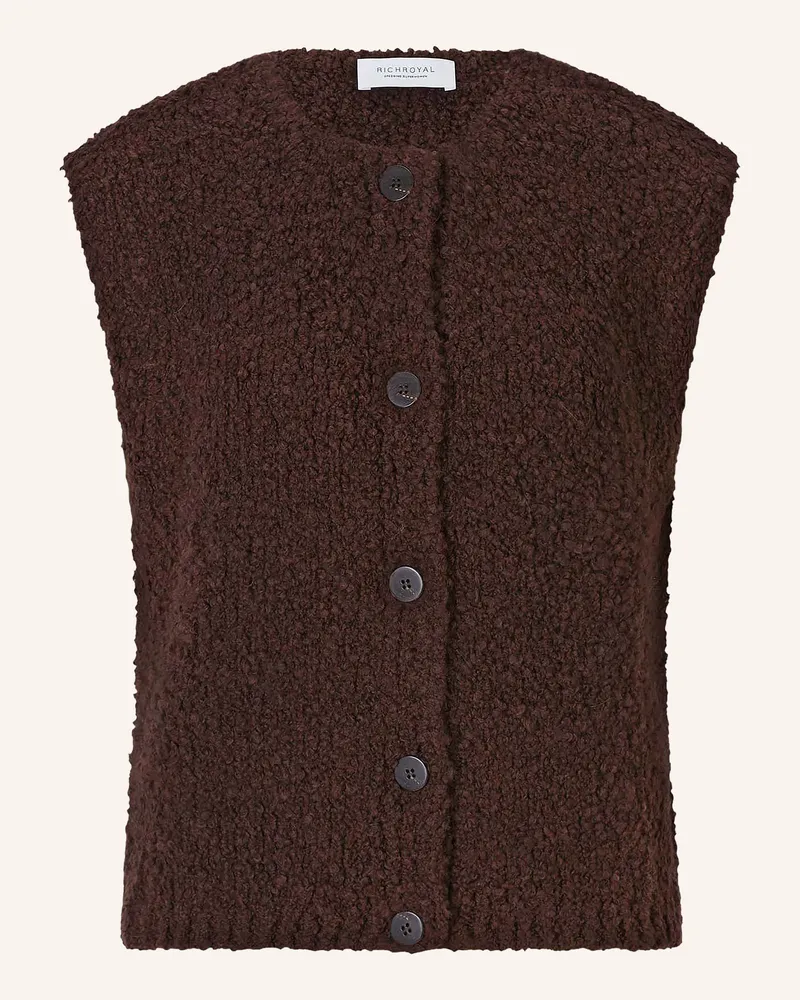 Rich&Royal Strickweste braun Dunkelbraun