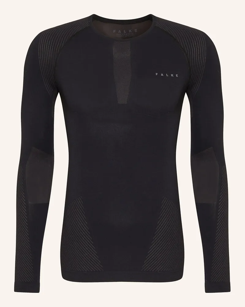 Falke Funktionswäsche-Shirt Warm schwarz Schwarz