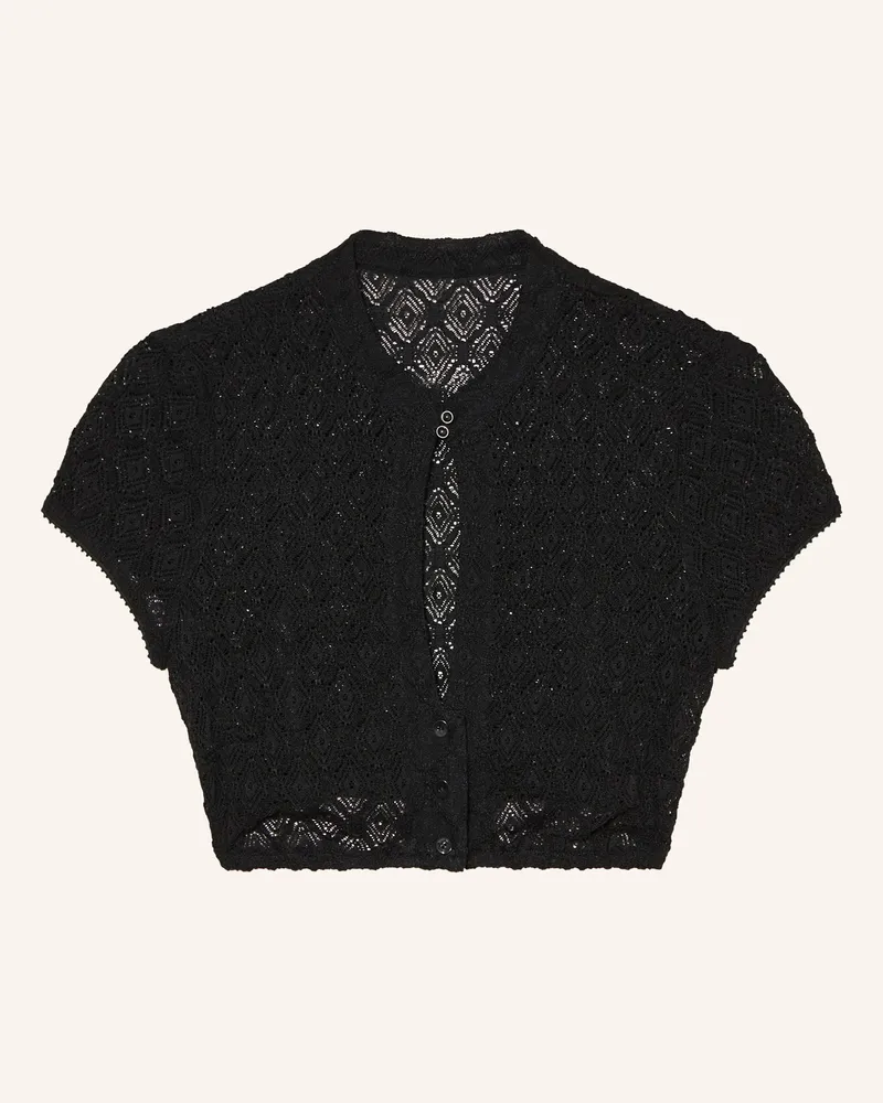 WALDORFF Dirndlbluse Aus Spitze schwarz Schwarz