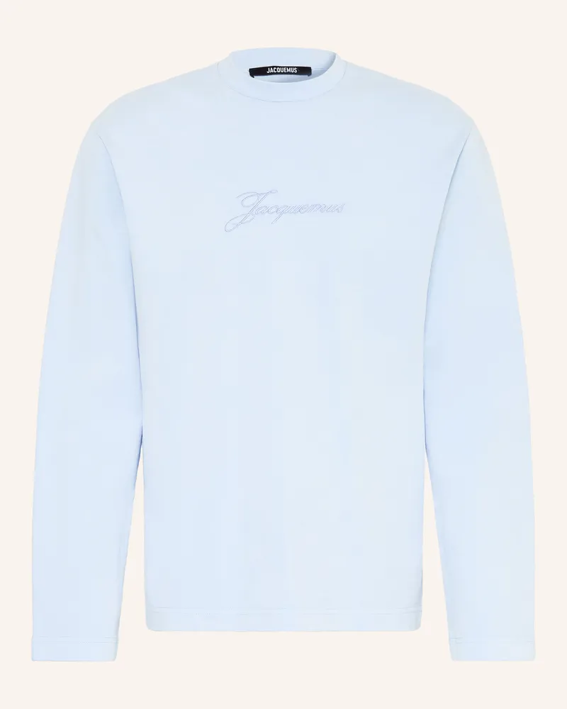 Jacquemus Longsleeve Le Tshirt Pigmento blau Hellblau