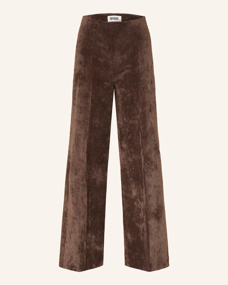 Drykorn Marlenehose Before Aus Cord braun Dunkelbraun