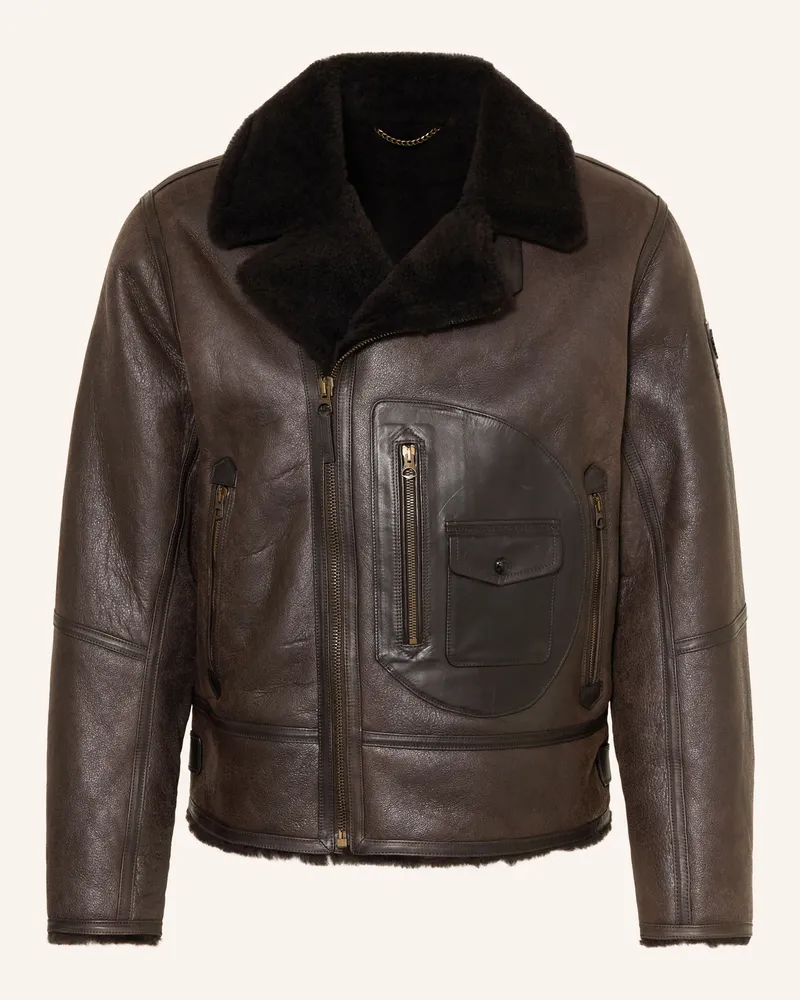 Belstaff Lederjacke Buxton braun Braun