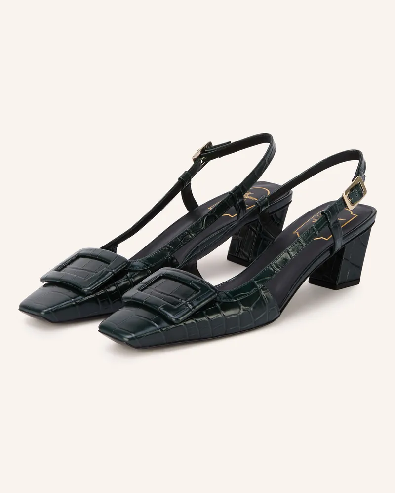 Roger Vivier Slingpumps Belle Vivier gruen Dunkelgrün