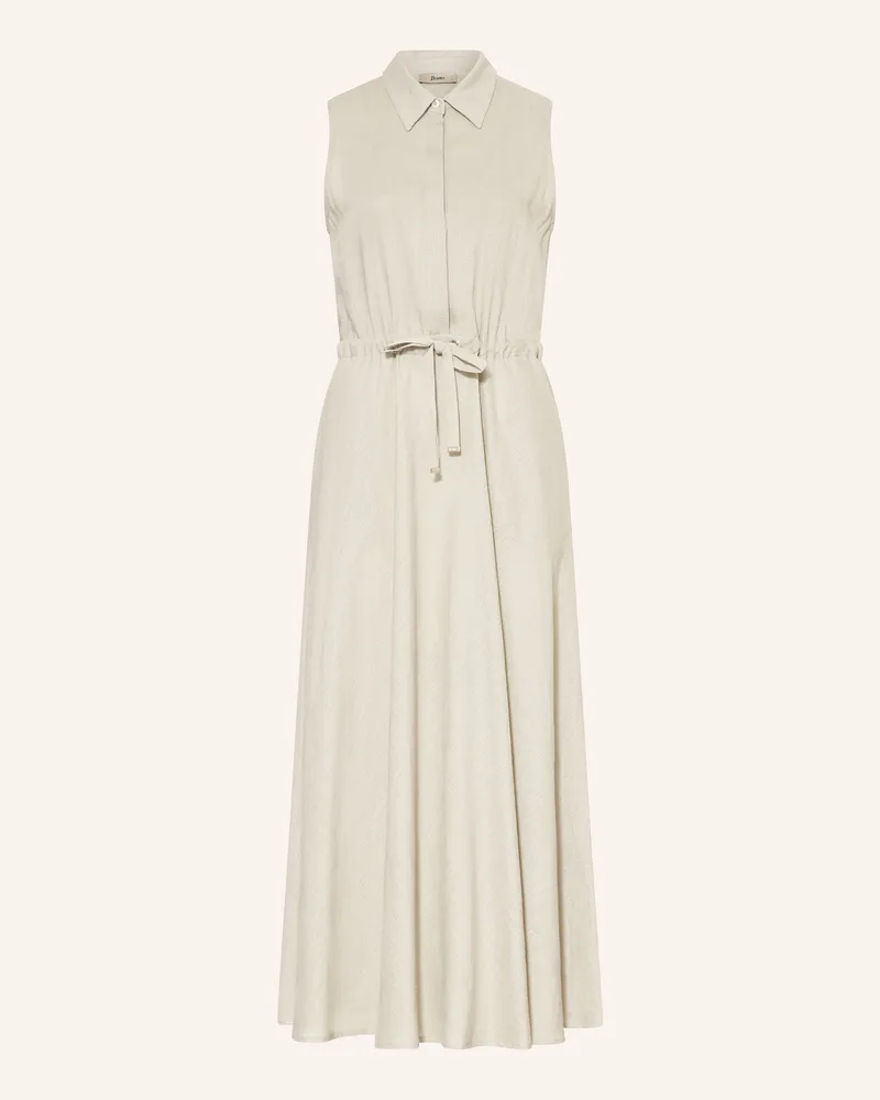 Herno Hemdblusenkleid mit Leinen Creme