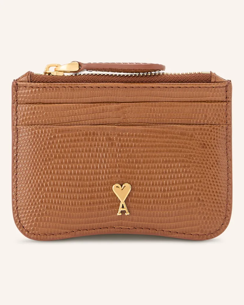 AMI Paris Kartenetui Paris Paris Mit Münzfach braun Cognac