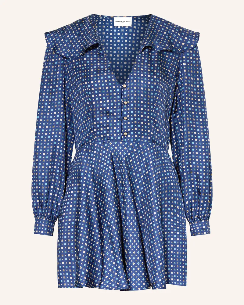 Claudie Pierlot Kleid mit Volants Blau