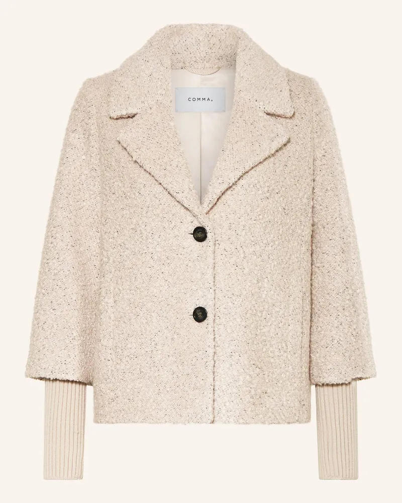 COMMA Bouclé-Jacke Beige