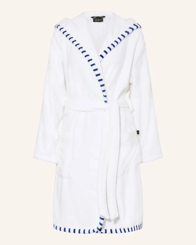 Cawö Unisex-Bademantel Weiss