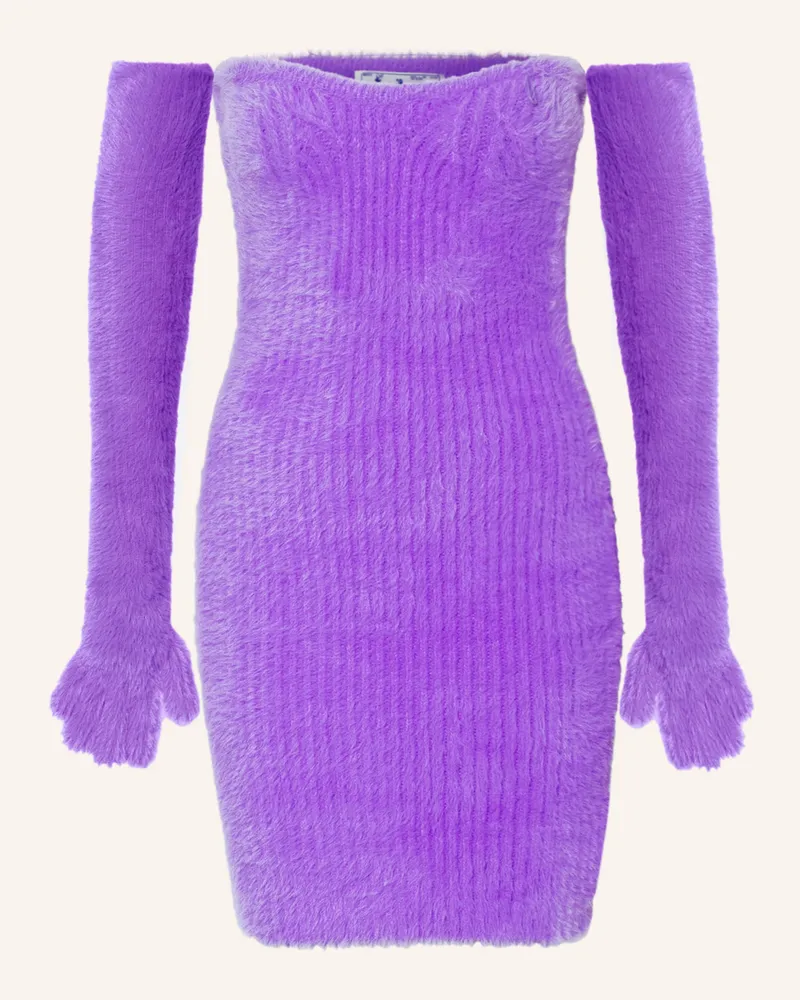 OFF-WHITE Off-Shoulder-Kleid Mit Handschuhen lila Lila
