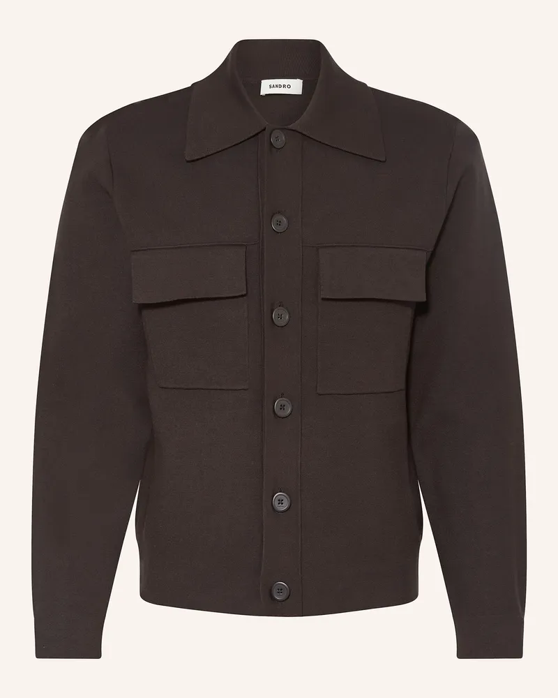 Sandro Strickjacke Dunkelbraun