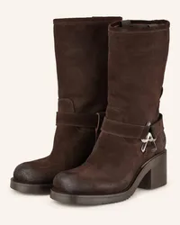 Elena Iachi Biker Boots - DUNKELBRAUN Braun