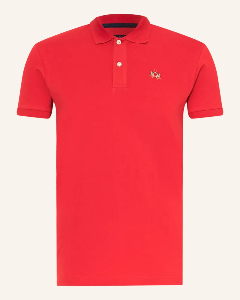 La Martina Piqué-Poloshirt Slim Fit Rot