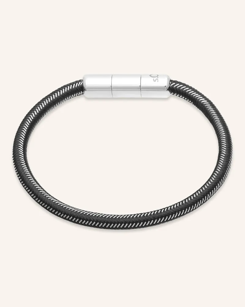 S.Oliver Armband  aus  Edelstahl Schwarz