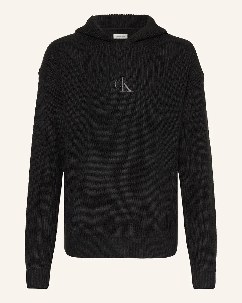 Calvin Klein Strick-Hoodie Schwarz