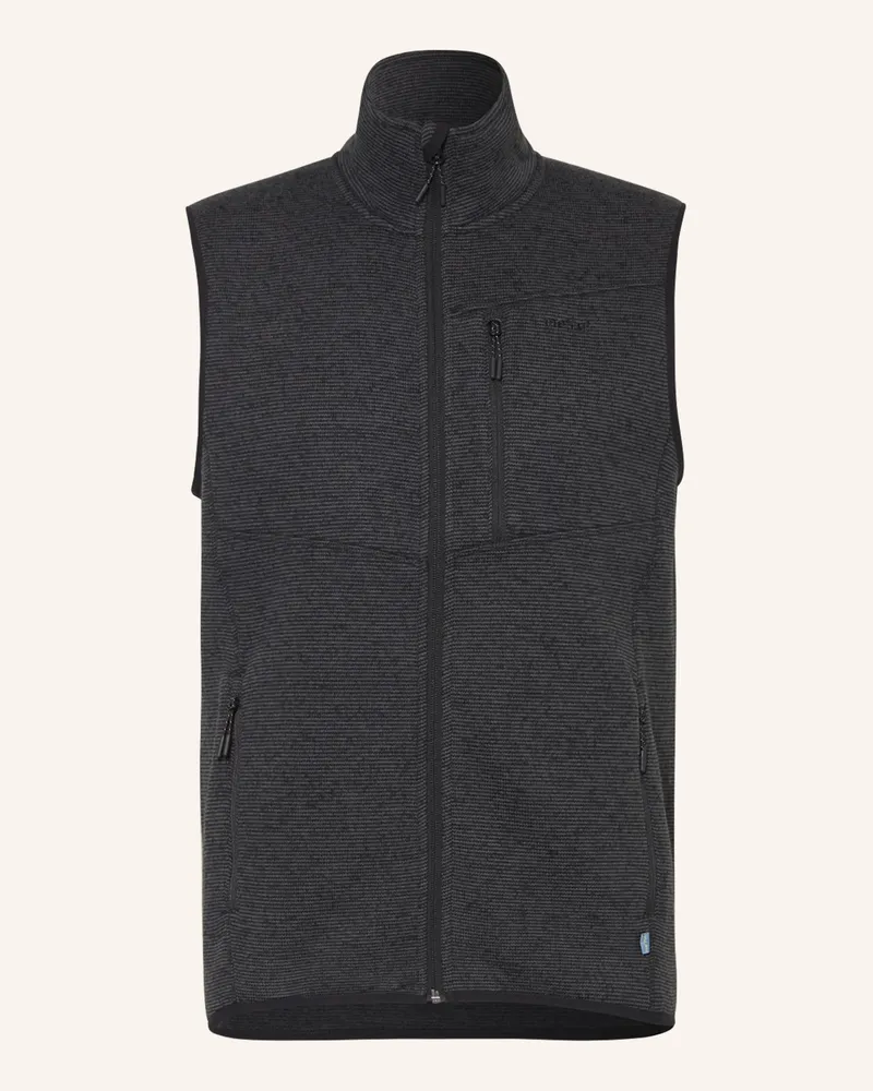 me°ru' Fleeceweste Bergen schwarz Schwarz