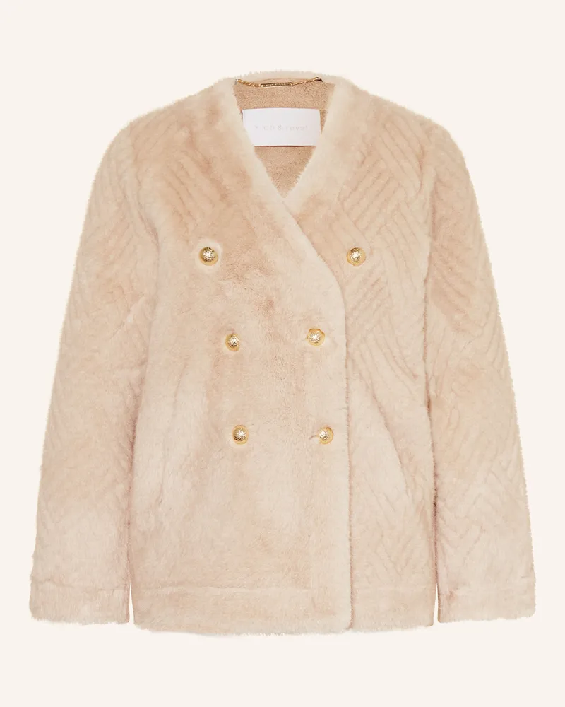 Rich&Royal Kunstpelz-Jacke Beige