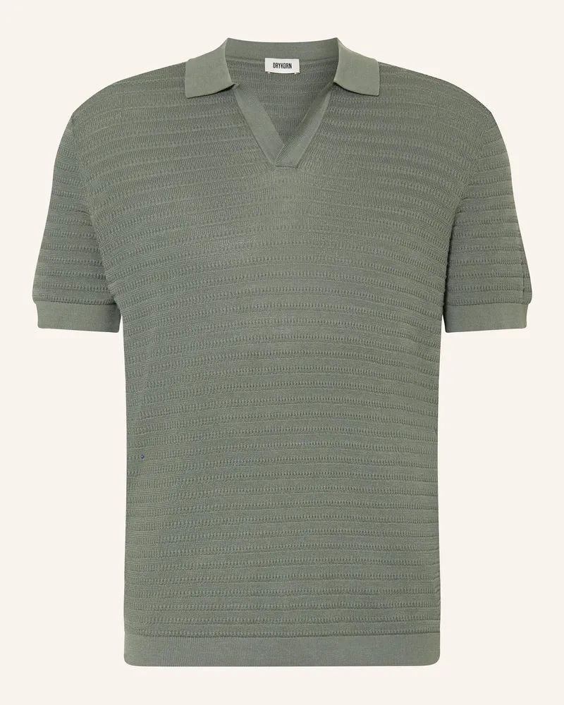 Drykorn Strick-Poloshirt Braian gruen Grün