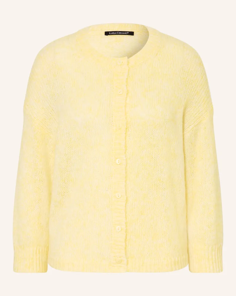 Luisa Cerano Strickjacke Hellgelb