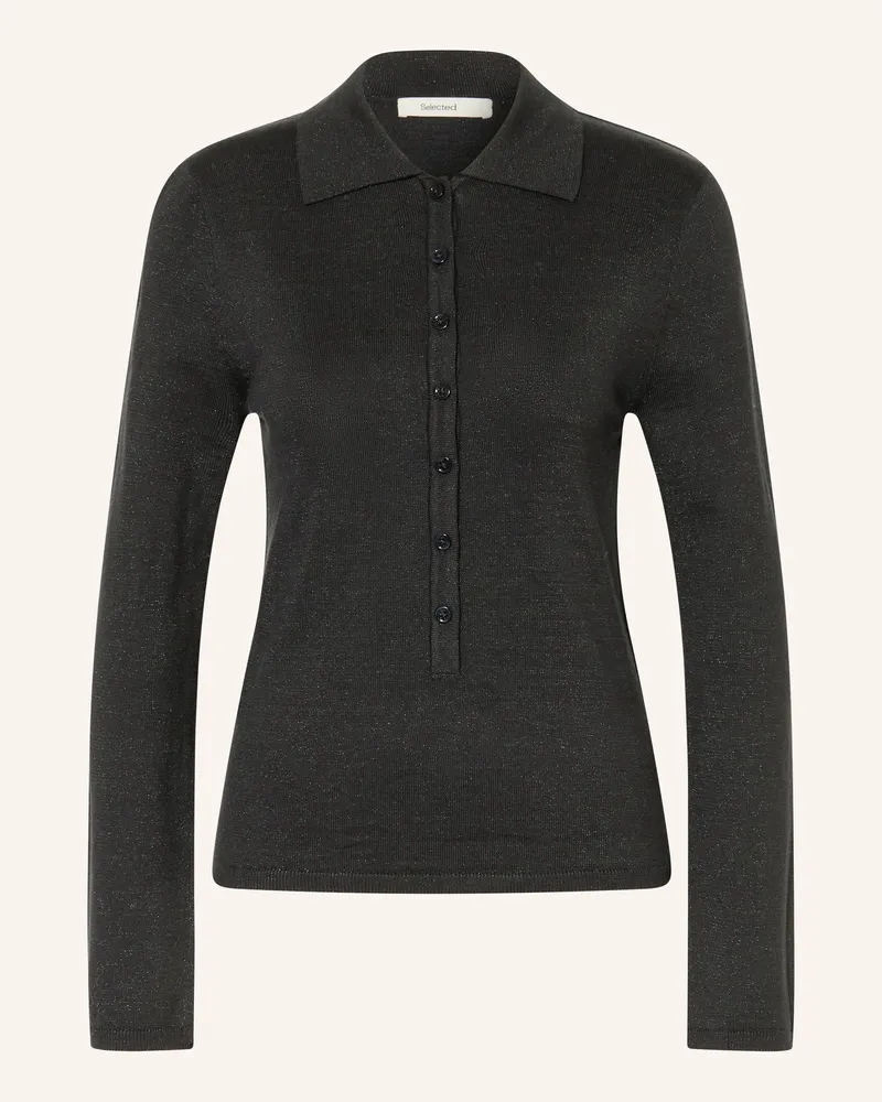 Selected Pullover Mit Glitzergarn schwarz Schwarz
