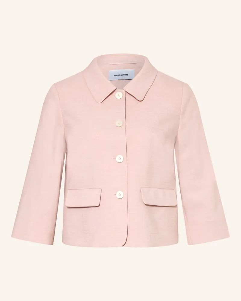 More & More Kastenjacke Mit 3/4-Arm rosa Hellrosa