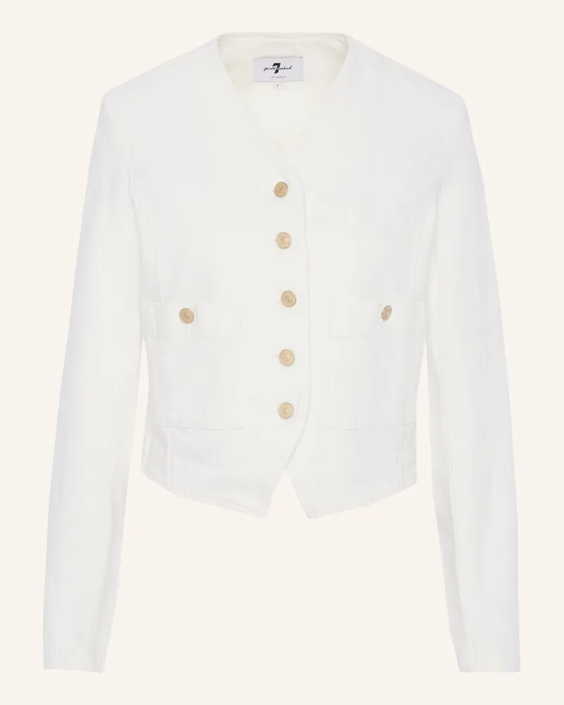 7 for all mankind Jacket COLLARLESS Weiss