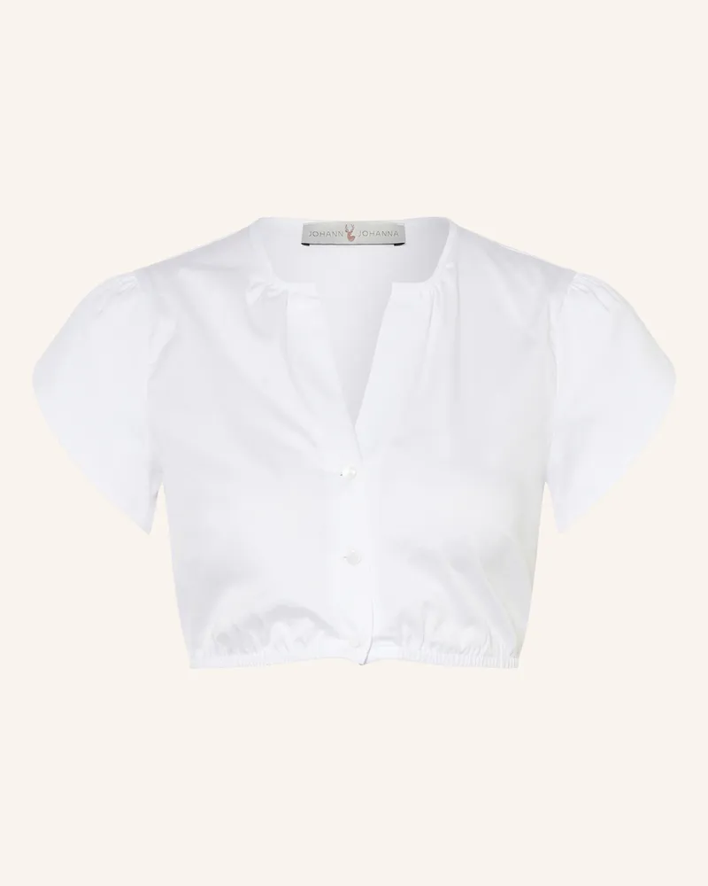 Johann & Johanna Dirndlbluse weiss Weiss