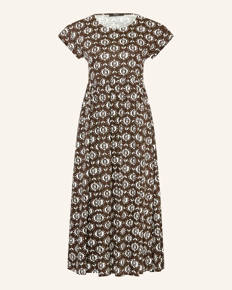 Max Mara Jerseykleid GEORG mit Rüschen Dunkelbraun
