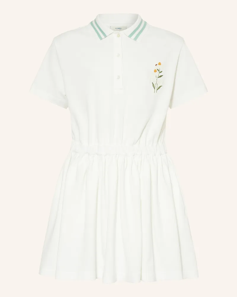 Fendi Piqué-Kleid weiss Weiss