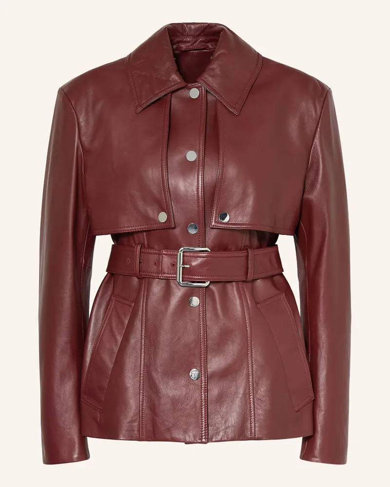 SPORTMAX Lederjacke Tenzone rot Dunkelrot