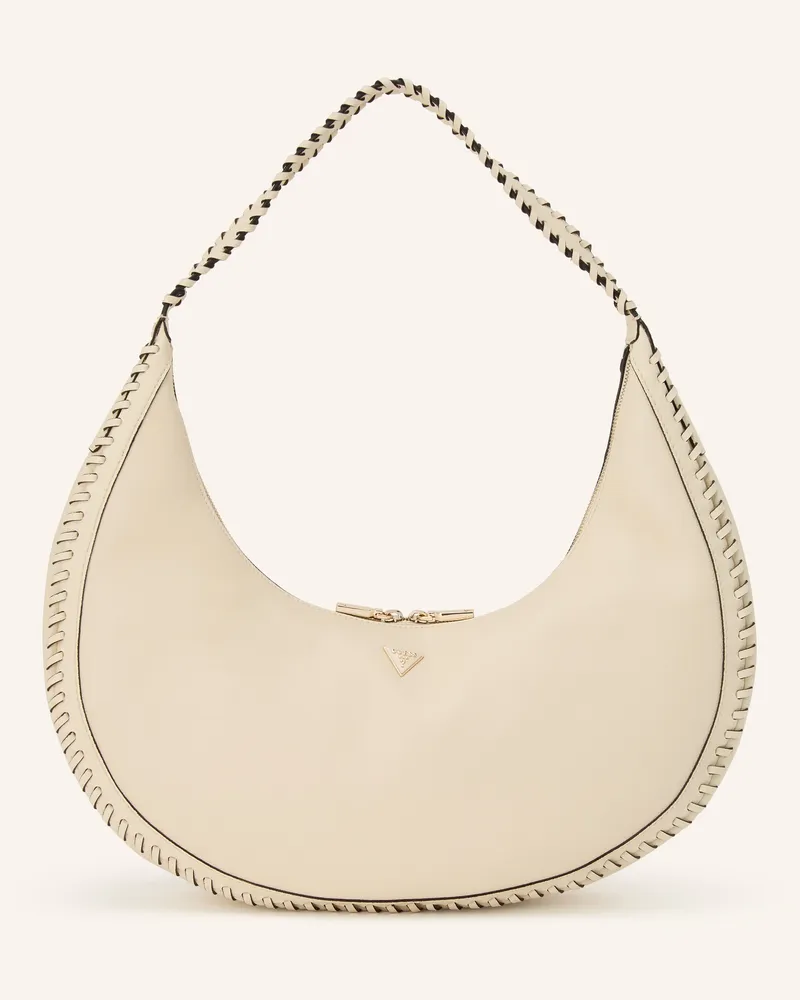 Guess Beuteltasche Petra beige Schwarz